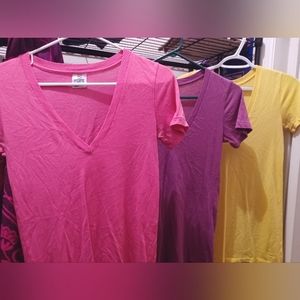 Pink by Victoria secret tshirts x3